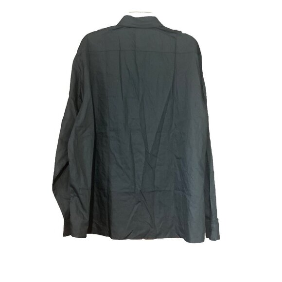 Mens Rockabilly Shirt Black Contrast White Stitching 2XL Hot Rod Bowling Swinger - Picture 7 of 7